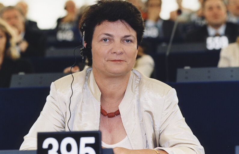 Foto 2: Constanze Angela KREHL in plenary session in Strasbourg.