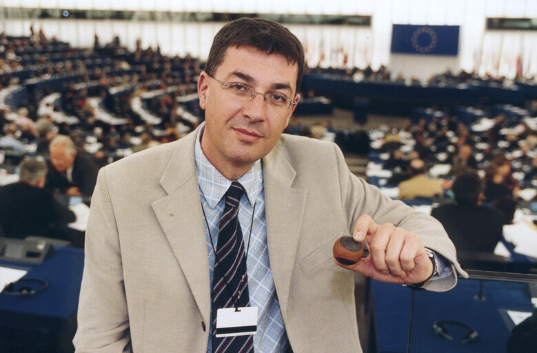 Enric MORERA CATALA in plenary session in Strasbourg.