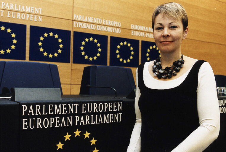 Foto 1: Caroline LUCAS at the EP in Strasbourg.