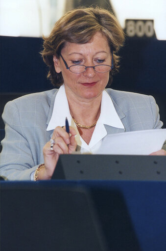 Jacqueline ROUSSEAUX at the EP in Strasbourg.