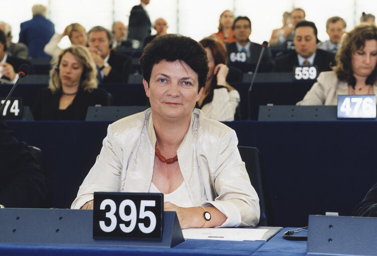 Foto 3: Constanze Angela KREHL in plenary session in Strasbourg.