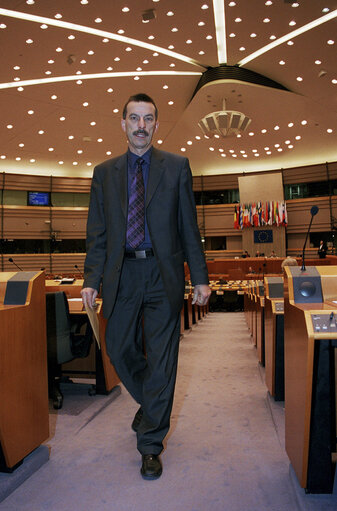 Norbert GLANTE in a meeting at the EP in Brussels.