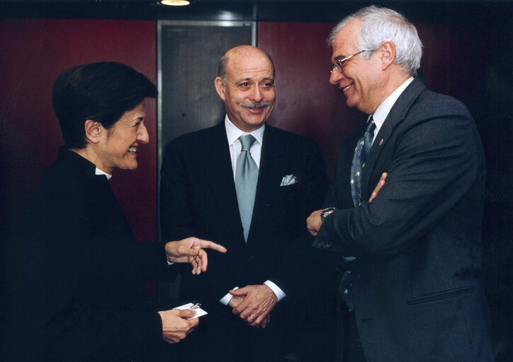 Fotografi 9: EP President meets with Adela CORTINA ORTS and Jeremy RIFKIN,