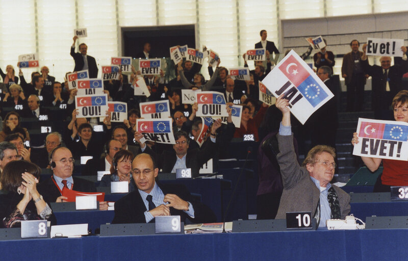 Photo 7: Vote on the Eurling report on the progress made by Turkey concerning its accession to the EU.