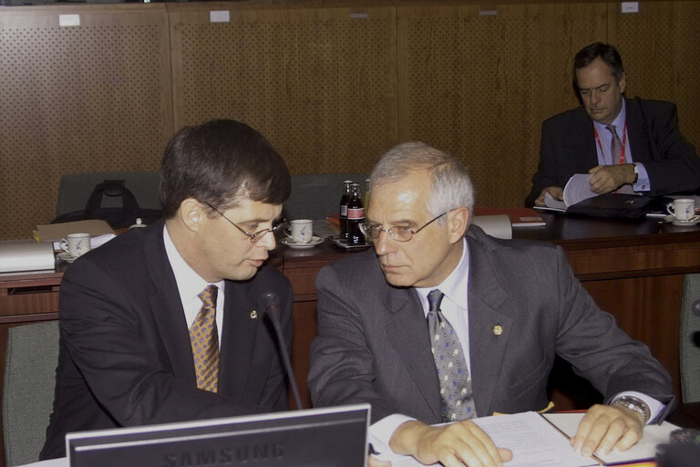 Fotografija 4: EP President at the meeting of the European Council.