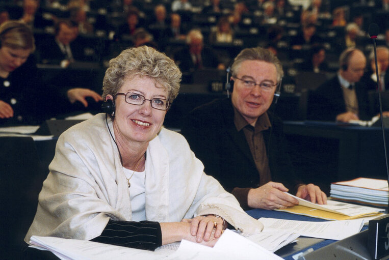 Karin RIIS JORGENSEN at the EP in Strasbourg.