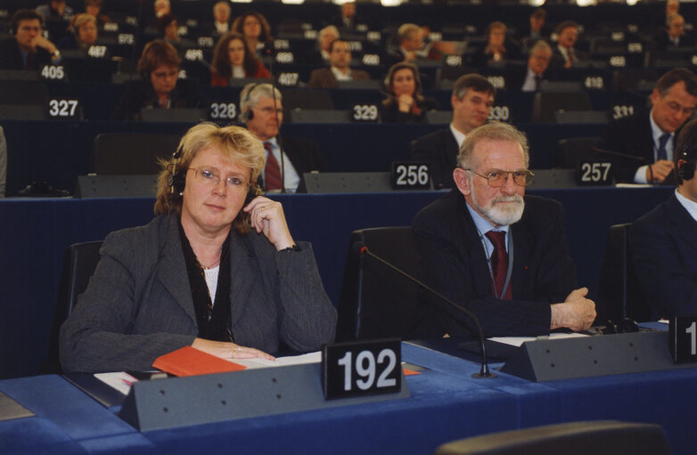 Suriet 2: Lena EK in plenary session in Strasbourg. _BB