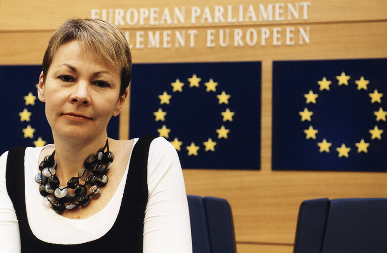 Caroline LUCAS at the EP in Strasbourg.