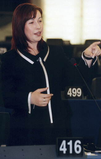 Fotografija 3: Anna IBRISAGIC in plenary session in Strasbourg.