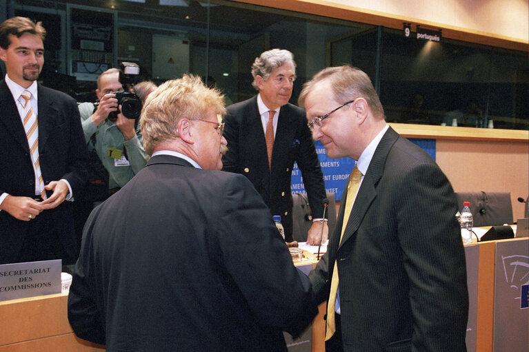 Photo 20 : Hearing of European Commissioner in charge of Enlargement and European Neighbourhood Policy