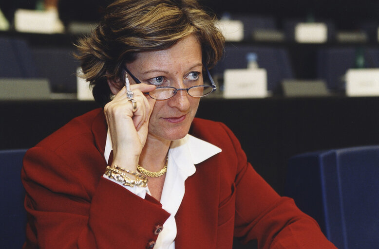 Jacqueline ROUSSEAUX at the EP in Strasbourg.