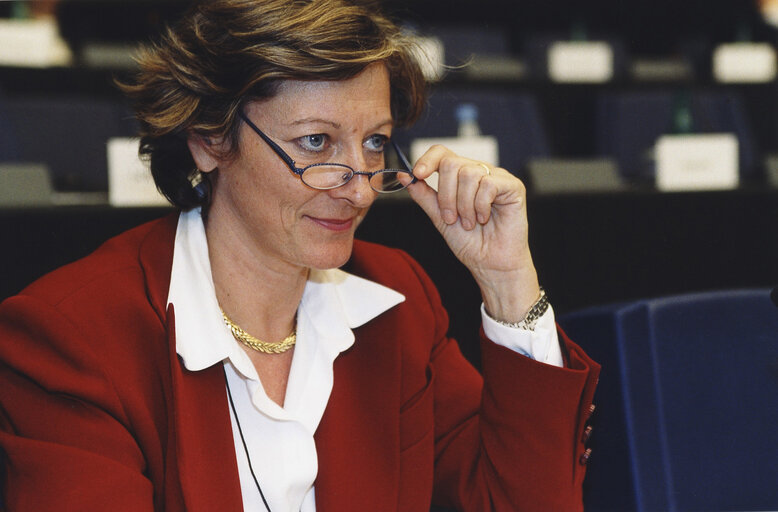 Jacqueline ROUSSEAUX at the EP in Strasbourg.