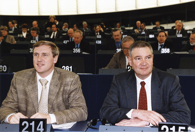 Valokuva 4: Hans Peter MAYER in plenary session in Strasbourg.