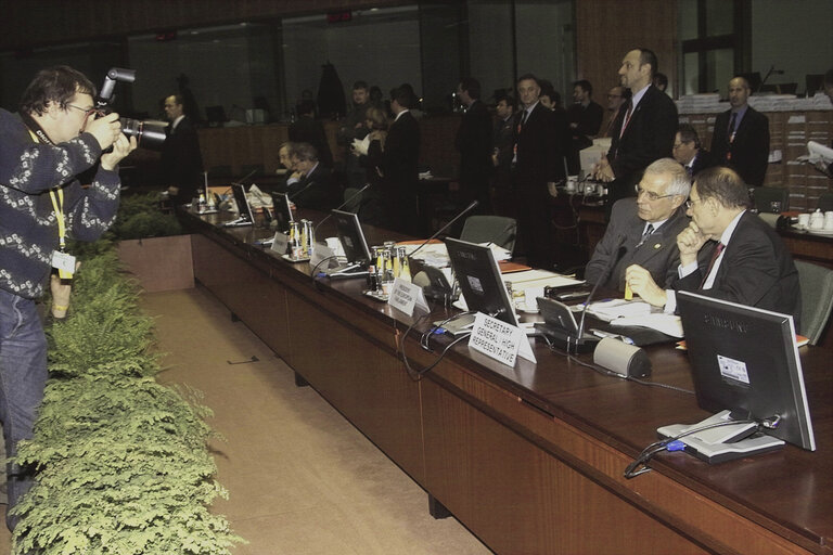 Fotografija 3: EP President at the meeting of the European Council.