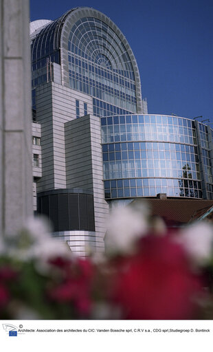 View of the EP building in Brussels.