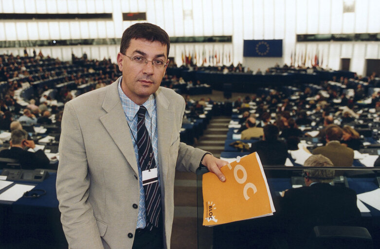 Enric MORERA CATALA in plenary session in Strasbourg.