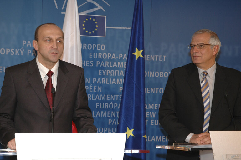 Fotó 6: Press conference following the EP President's meeting with the Prime Minister of Poland.