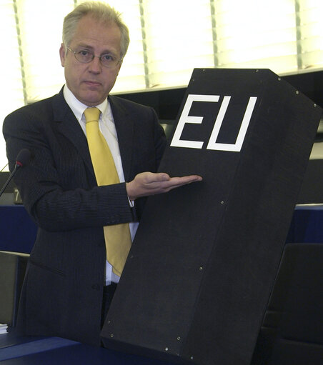 Fotografija 1: Hans-Peter MARTIN at the EP in Strasbourg.