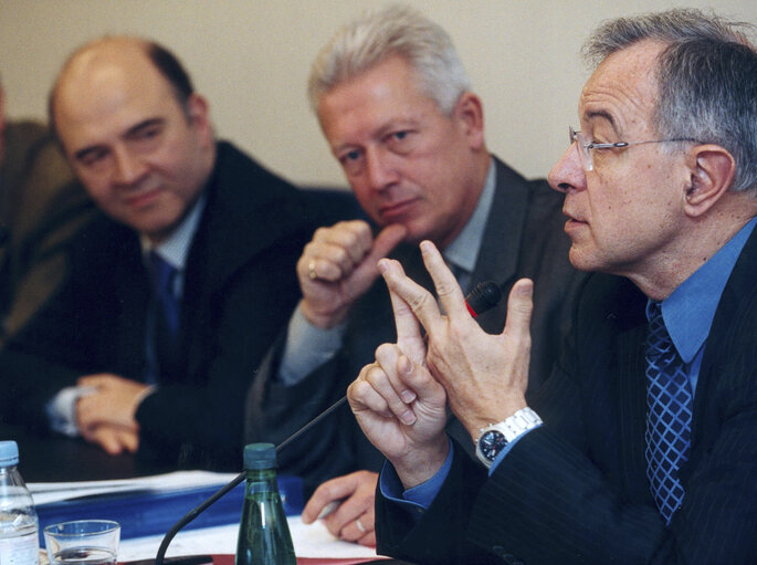 Photo 3: MEP in a meeting at the EP in Brussels