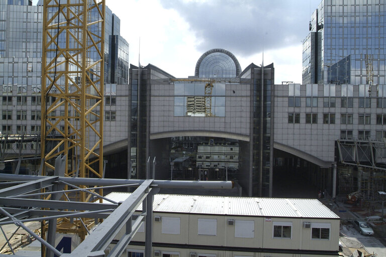 Fotografie 24: Ongoing construction works at the EP buildings in Brussels.