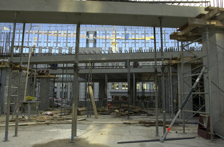 Fotografie 9: Ongoing construction works at the EP buildings in Brussels.