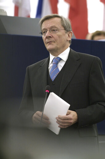 Fotografija 28: The Federal Chancellor of Austria in plenary session of the EP in Strasbourg.