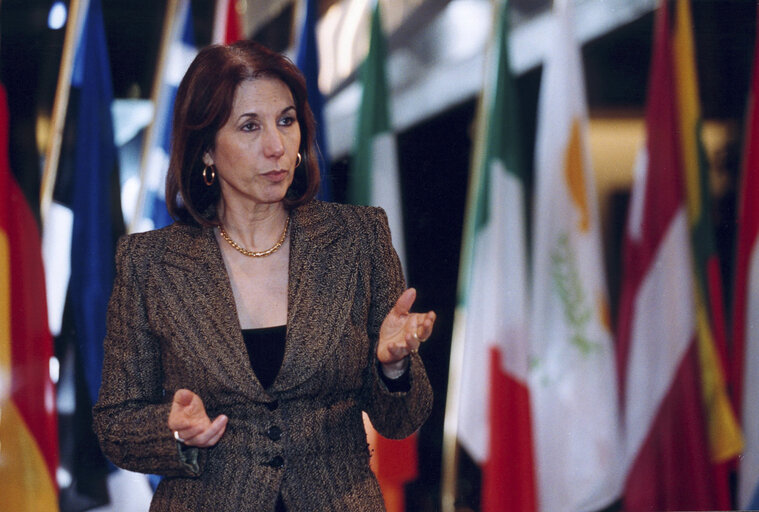 Martine ROURE at the EP in Strasbourg.