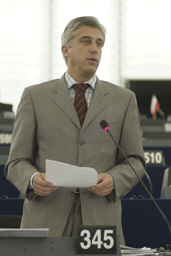 Duarte FREITAS in plenary session in Strasbourg.