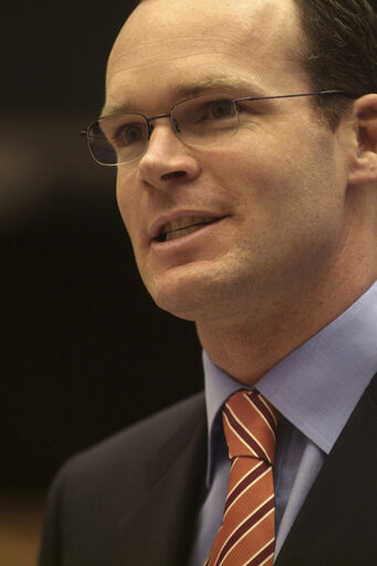 Fotó 6: Simon COVENEY in a meeting at the EP in Brussels.