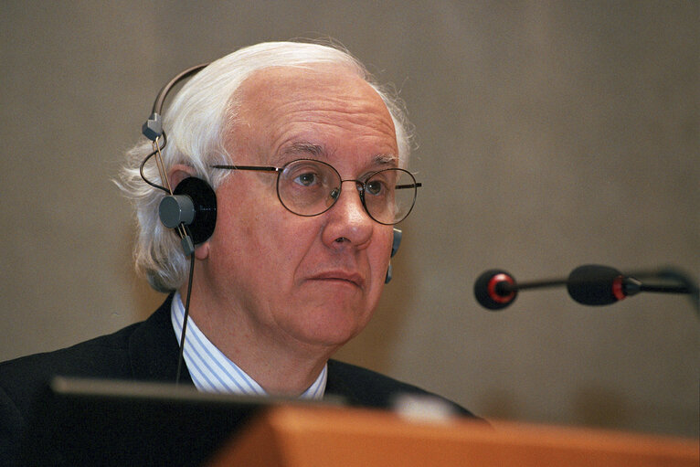 Photo 32: MEP in a meeting at the EP in Brussels