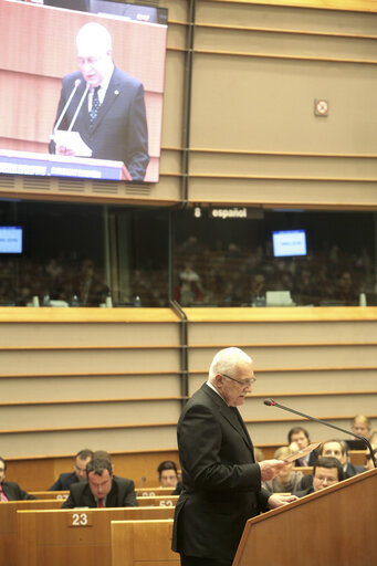 Formal sitting with a statement by the President of the Czech Republic.