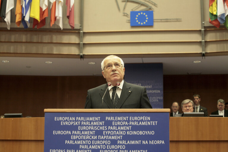 Formal sitting with a statement by the President of the Czech Republic.