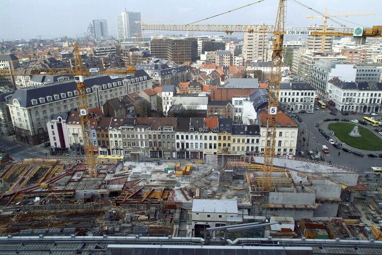 Fotografie 1: Ongoing construction works at the EP buildings in Brussels.