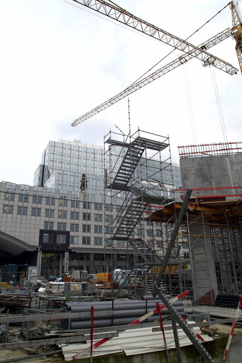 Fotografie 14: Ongoing construction works at the EP buildings in Brussels.