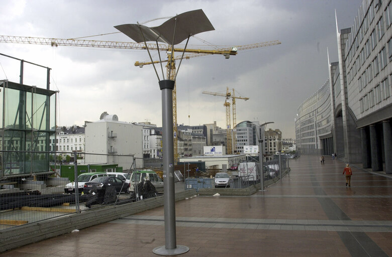 Fotografie 11: Ongoing construction works at the EP buildings in Brussels.