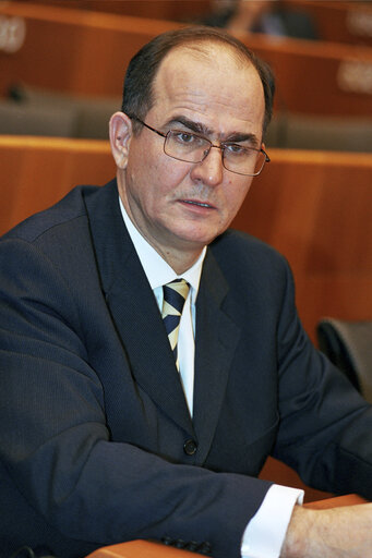 Georgios PAPASTAMKOS at the EP in Brussels.