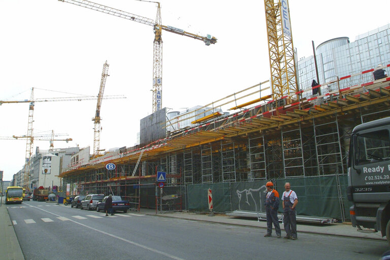 Fotografie 16: Ongoing construction works at the EP buildings in Brussels.