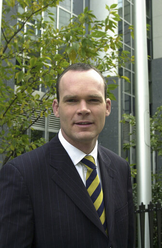 Simon COVENEY at the EP in Brussels.