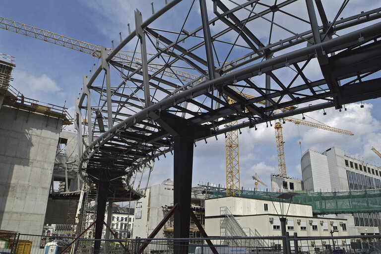 Fotografie 3: Ongoing construction works at the EP buildings in Brussels.