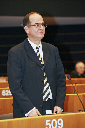 Fotografija 4: Georgios PAPASTAMKOS at the EP in Brussels.