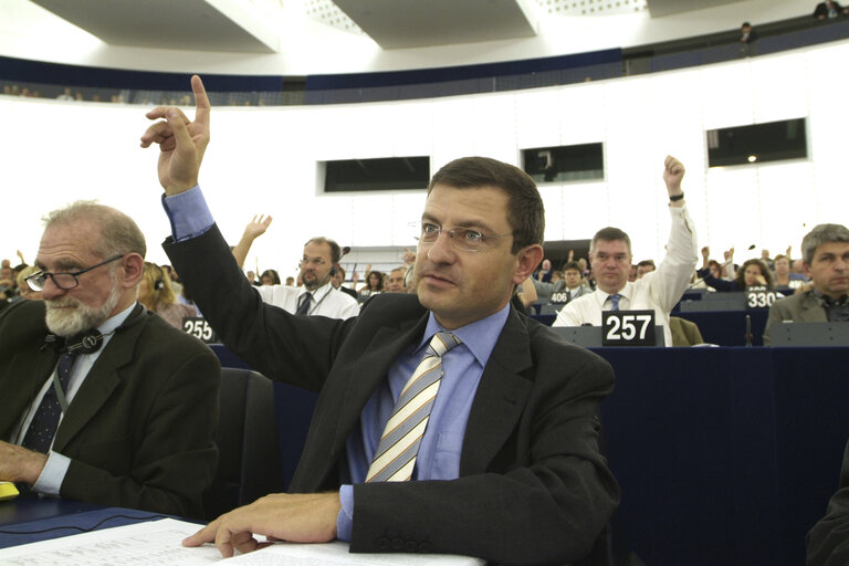 Fotografija 5: Ignasi GUARDANS CAMBO in plenary session in Strasbourg.