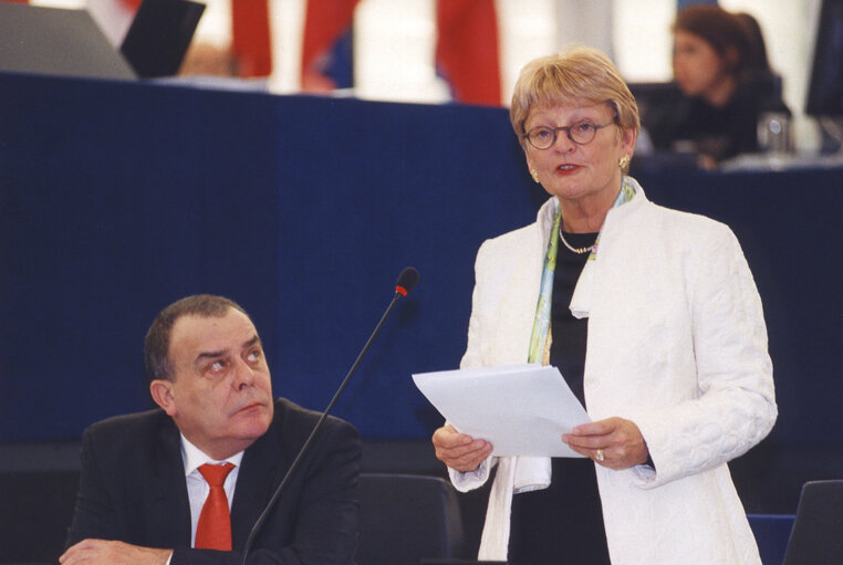 The Minister for Family, Integration and Equal Opportunities of Luxembourg at the Plenary Session in Strasbourg.