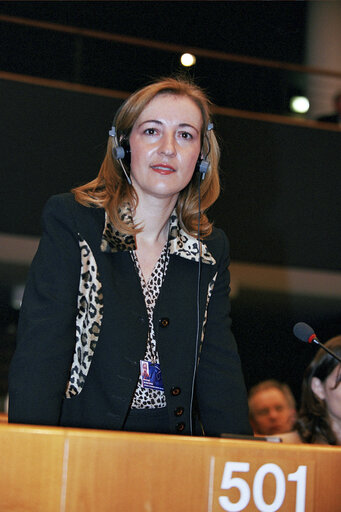 Foto 5: Maria Isabel SALINAS GARCIA at the EP in Brussels.