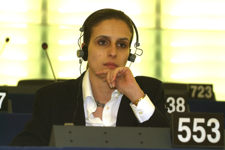 Suriet 2: Jamila MADEIRA in Plenary Session in Strasbourg.