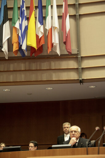 Formal sitting with a statement by the President of the Czech Republic.