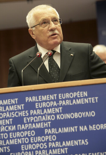 Formal sitting with a statement by the President of the Czech Republic.