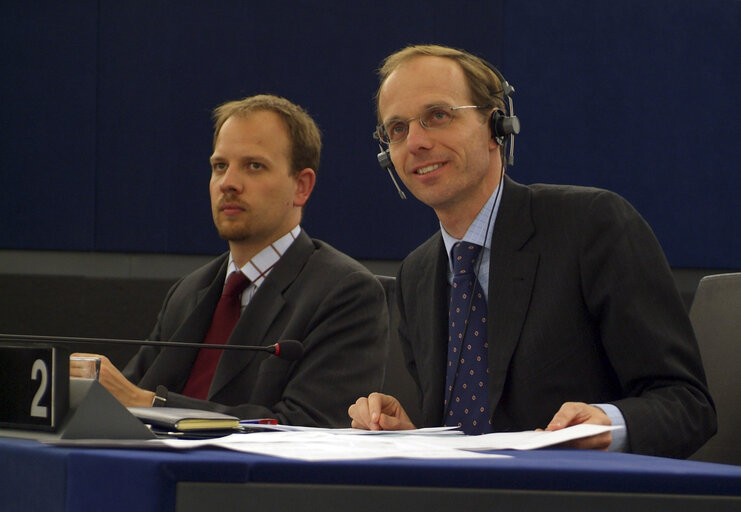 Fotografie 4: The Minister for Budget of Luxemburg at the Plenary Session in Strasbourg.