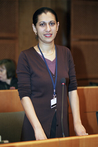 Fotografija 5: Viktoria MOHACSI at the EP in Brussels.