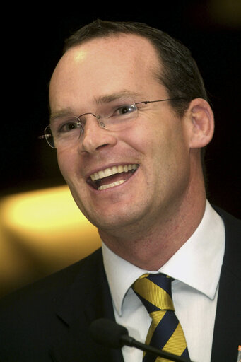 Снимка 1: Simon COVENEY at the EP in Brussels