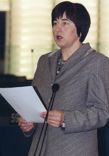 Ljudmila NOVAK in plenary session in Strasbourg.